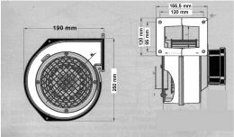 Βεντιλατέρ τύπου σαλίγκαρος, για λέβητες ξύλου, με κλαπέ κατάλληλο για λέβητες στερεών καυσίμων