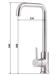 Μπαταρία κουζίνας χρωμέ, WATERFLEX