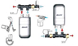 Ταχυθερμαντήρας νερού DAFI  4,5 kW - 230 V, υψηλής πίεσης